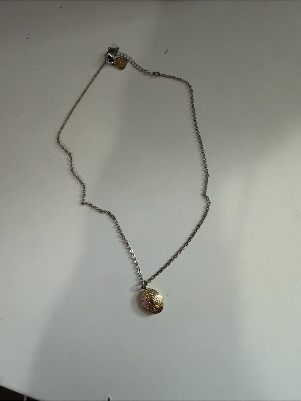 Altar'd State Two-Tone Gold Locket Pendant Necklace